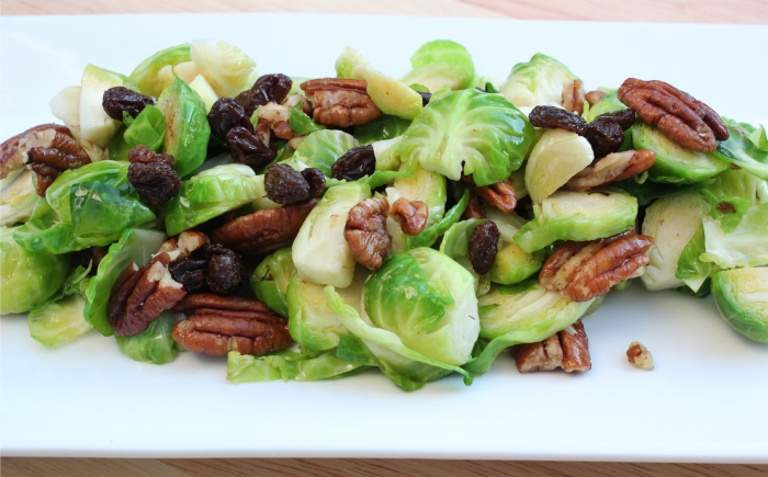 Looking for an easy but appealing appetizer? This brussel sprout salad recipe is a great side dish and perfect for entertaining. 