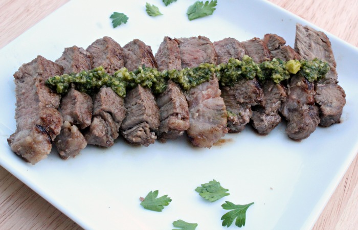 herb topped steak