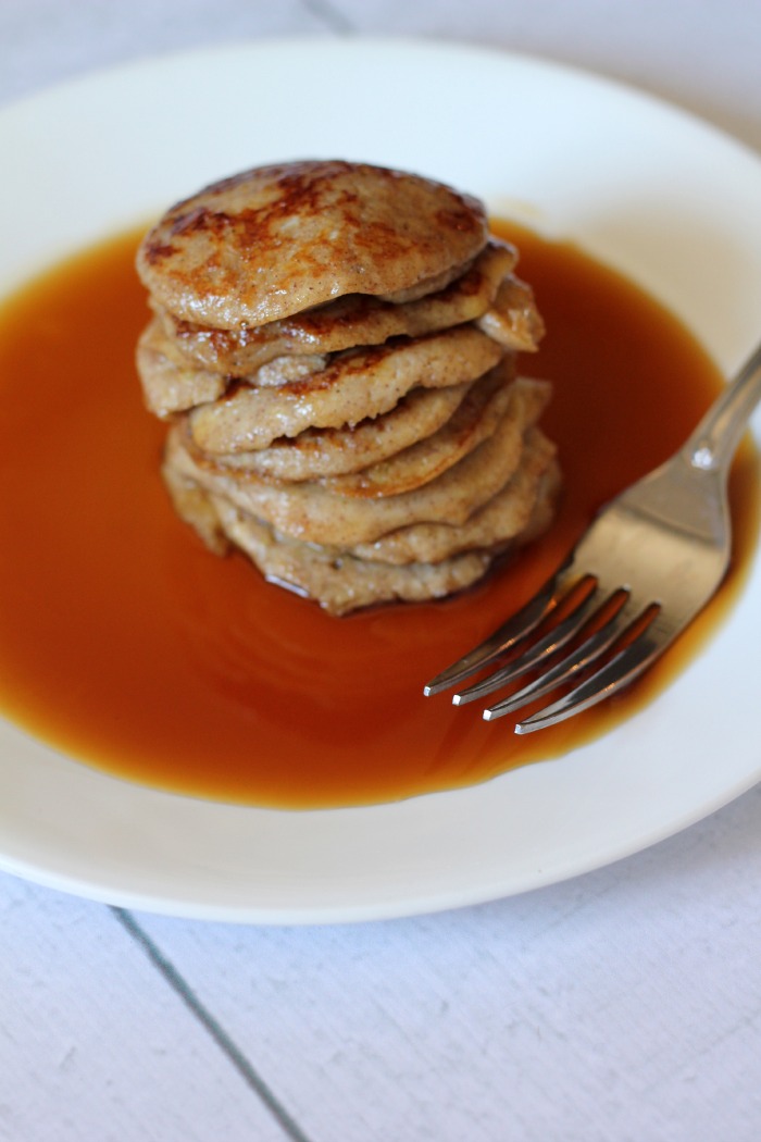 This Easy Banana Pancake Recipe only requires 3 ingredients and it's Paleo-friendly. 