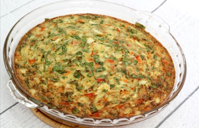 This Spinach and Artichoke Quiche Recipe is so delicious! It's crustless, grain-free, dairy-free, and completely Paleo.