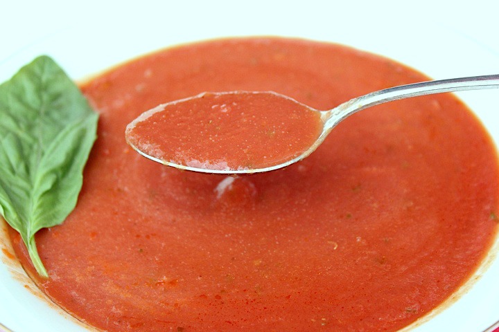 Looking for a dairy free, grain free soup? Try this Paleo Tomato Basil Soup. 