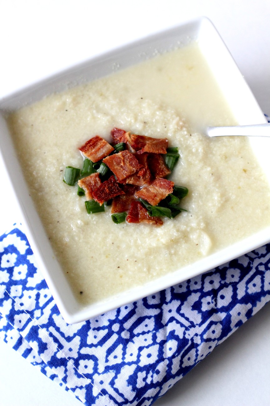 This Paleo Cauliflower Soup is perfect for the cold and so delicious. 