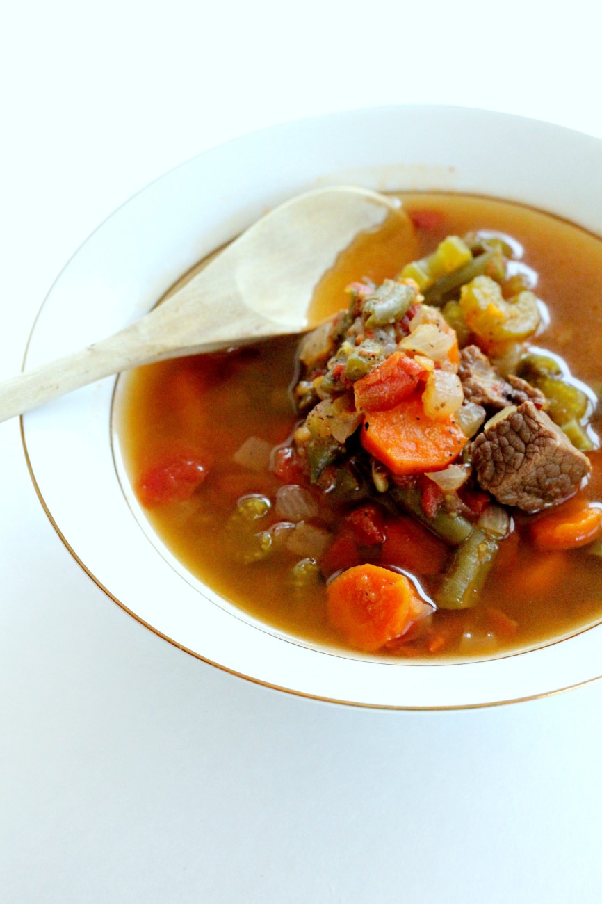 This Paleo Vegetable Beef Soup is so delicious and easy to make! 