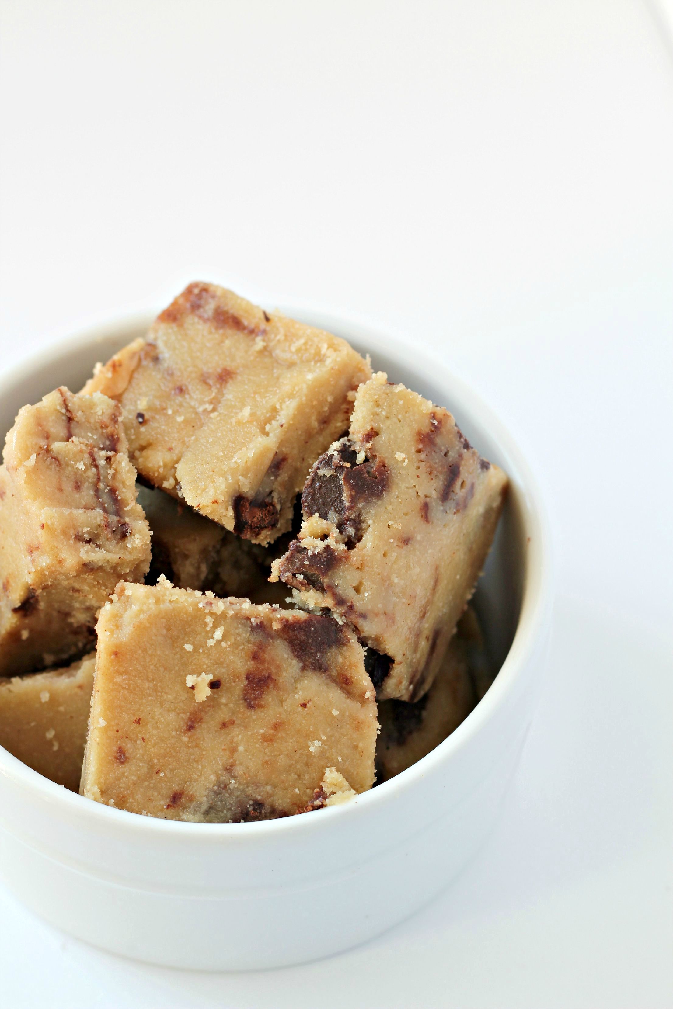 This Paleo Cookie Dough fudge is too good to be true! Gluten free, paleo, and just straight delicious!
