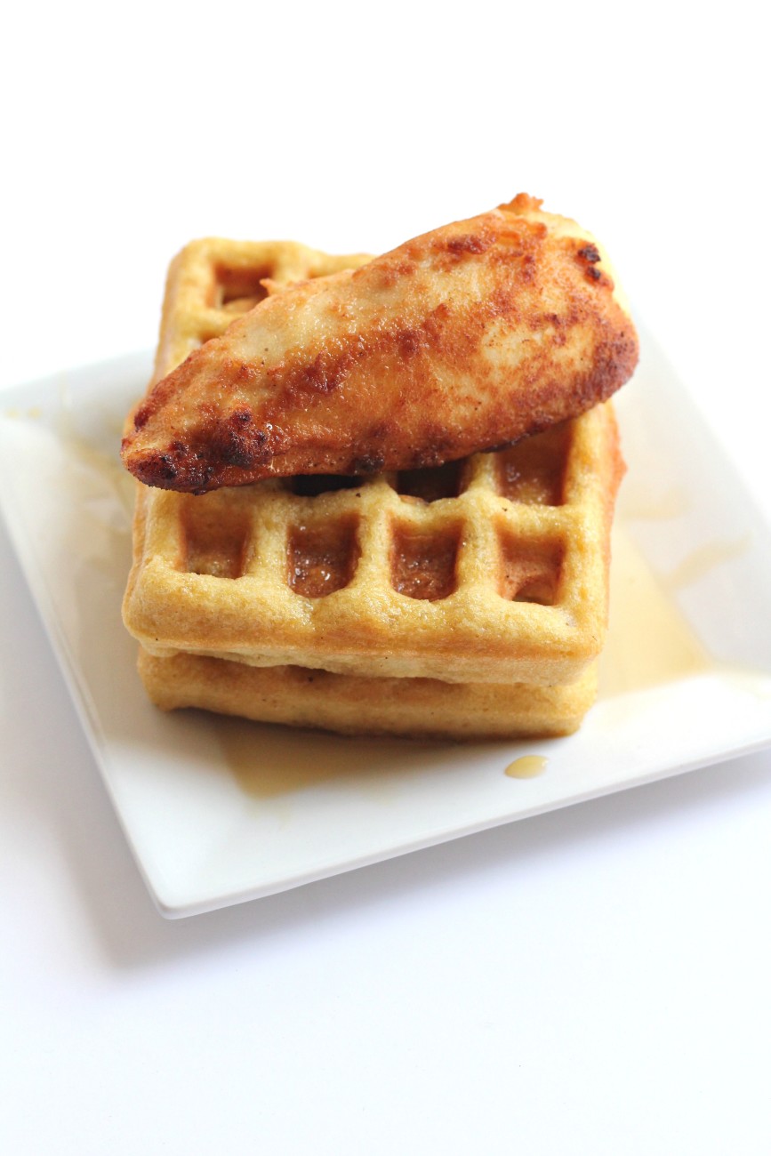 This Grain Free Chicken and Waffles Recipe is amazing! Perfect for a weekend morning breakfast.