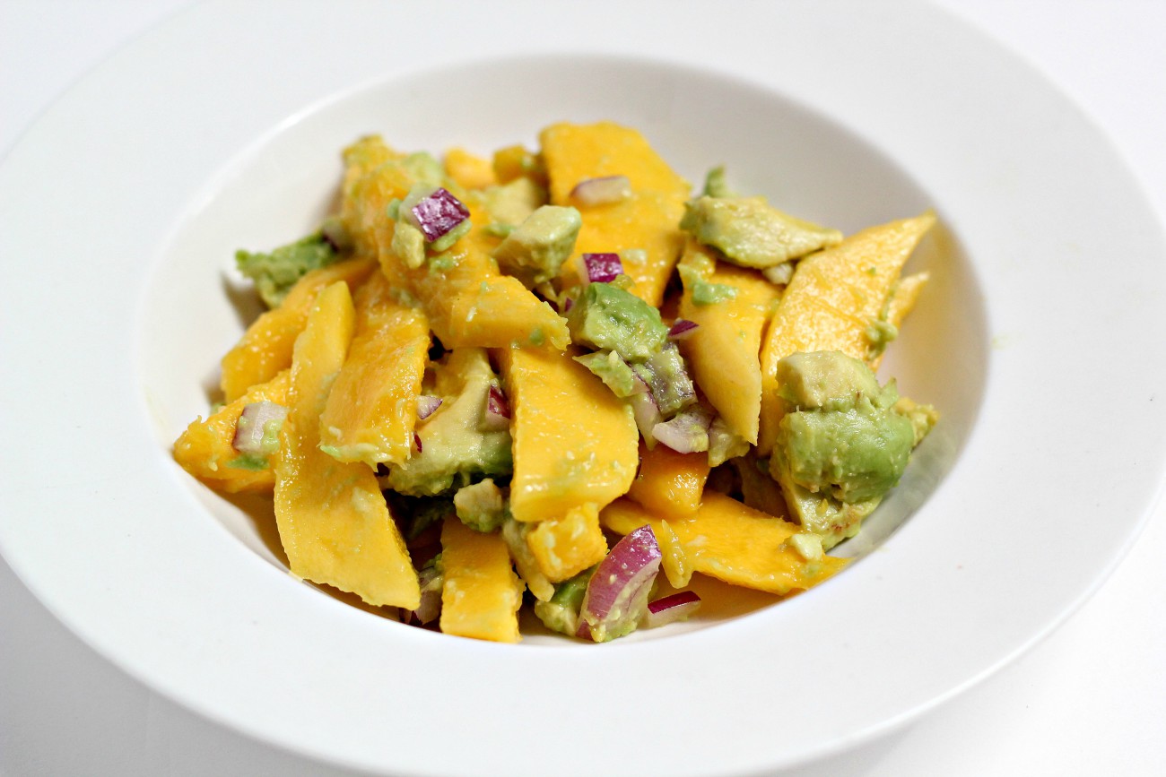 This Mango Avocado Salad is the perfect light appetizer or side dish! Sure to cool down any hot day.