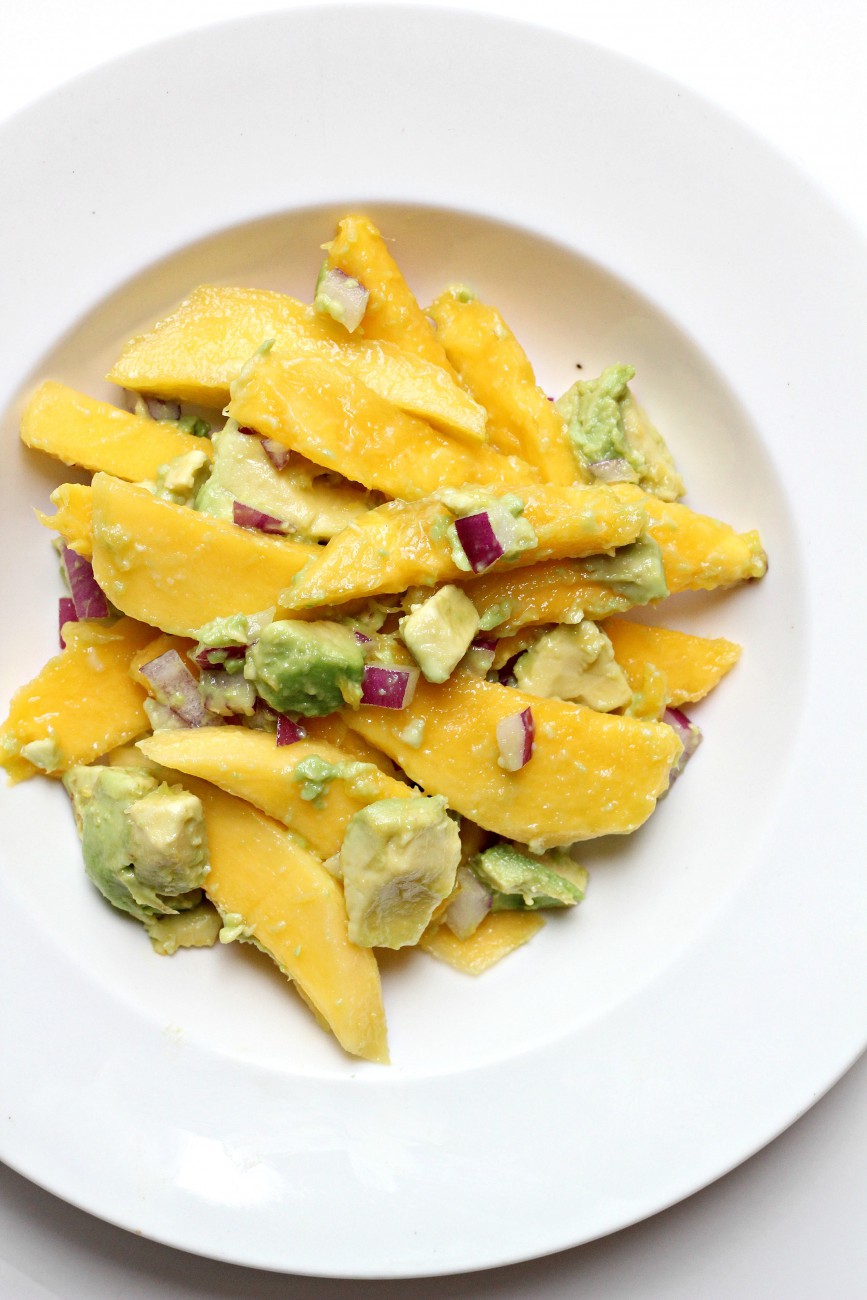 This Mango Avocado Salad is the perfect light appetizer or side dish! Sure to cool down any hot day.